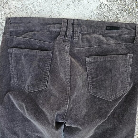 Kut from Kloth Women Pant Corduroy MIA TOOTHPICK Skinny Dark Brown Jeans Size 10 - Picture 10 of 11